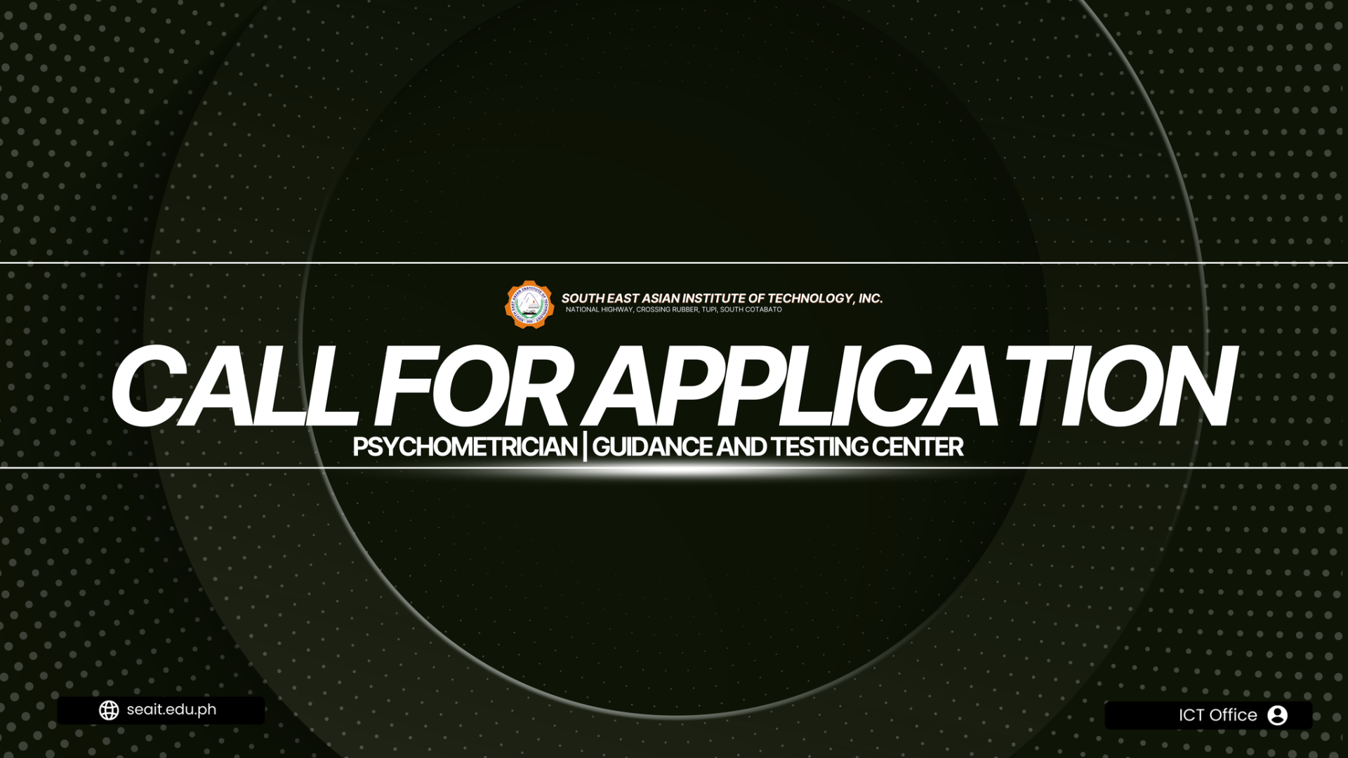 CALL FOR APPLICATION